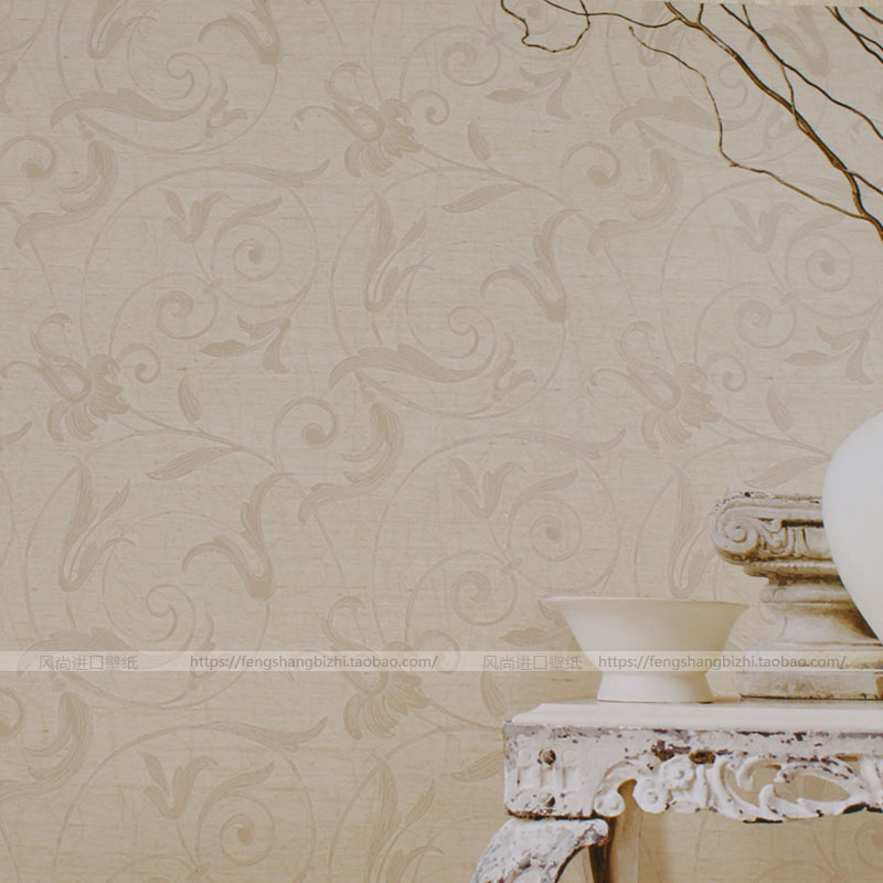 美式枝条3色复古 seabrook美国进口锡布鲁克 纯纸壁纸 卧室书房