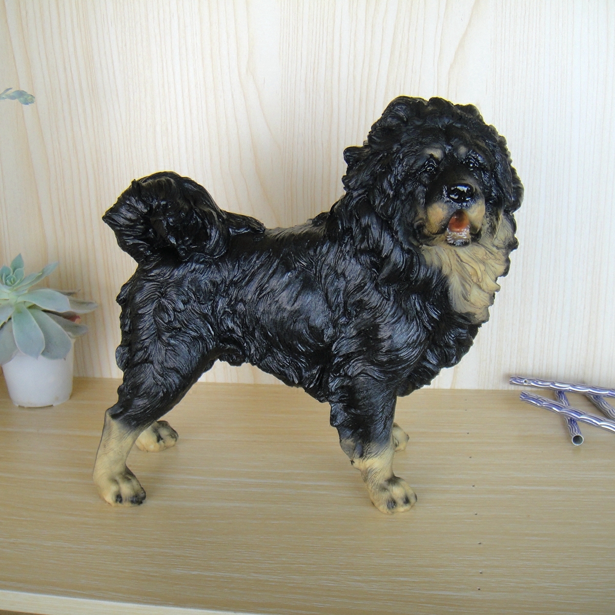 仿真藏獒摆件名犬铁包金西藏獒犬狗模型家居客厅办公室装饰品礼品