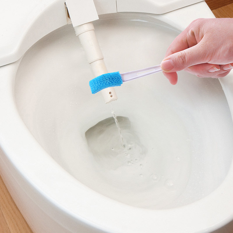 日本马桶喷水管刷卫生间电动智能马桶刷缝隙刷清洁刷座便器刷子