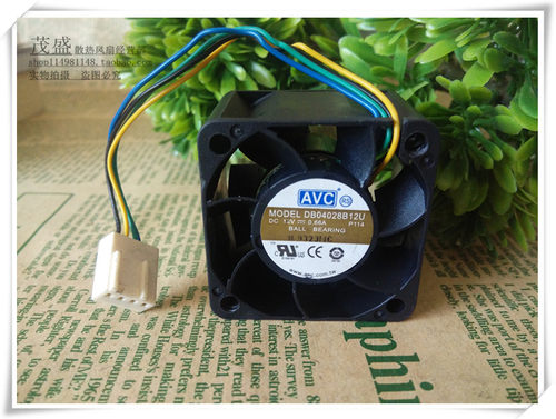 原装正品AVC DB04028B12U 4CM 4028 12V0.66A双滚珠4线服务器风扇