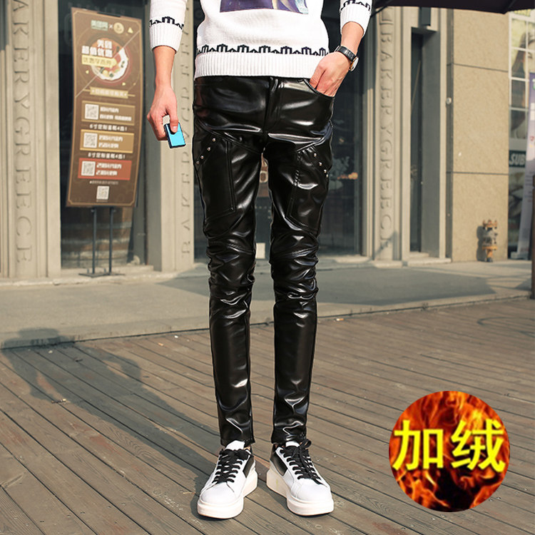 Pantalon cuir homme droit pour hiver - Ref 1489183 Image 1