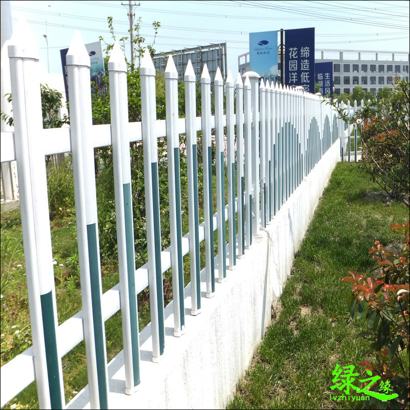 塑钢工厂厂房围墙护栏pvc庭院栅栏别墅花园围栏学校幼儿园栏杆