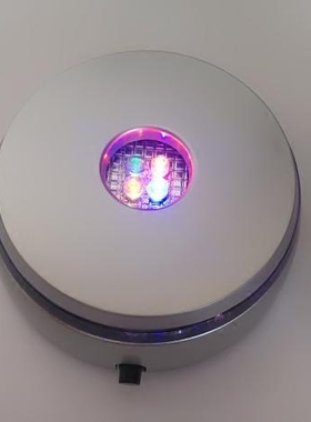 七彩led电子发光水晶鸡蛋灯座