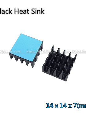 黑色 散热片 14x14x7(mm) 1个价格