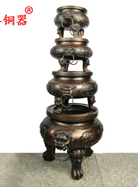 宇卓铜器黄铜香炉摆件工艺品