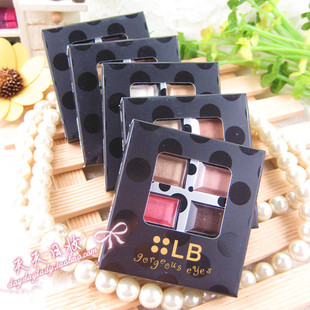 眼影COSME推荐 日本LB经典 大地色裸色4色眼彩盘 藤井莉娜 买一送一