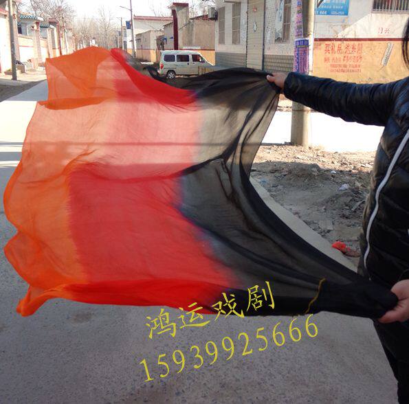 七彩丝巾彩绸肚皮舞纱巾真丝手抛纱茶蛋白文管培训吸烟酗