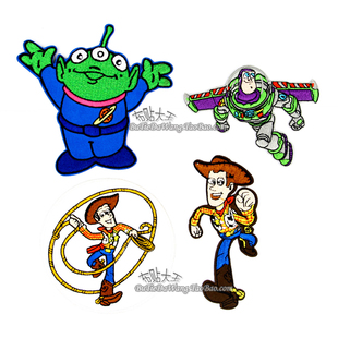 迪士尼玩具总动员巴斯光年牛仔胡迪皮克斯卡通布贴衣服装饰补丁贴