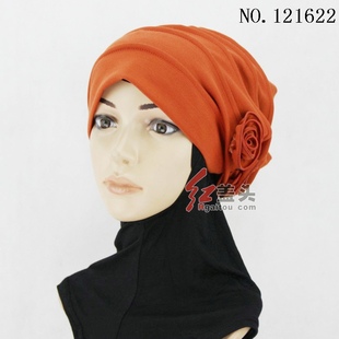 新款礼拜帽时尚打底帽秋冬季两朵花堆堆帽保暖单层加厚花帽女帽