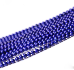 晶韵4A-5A级别 天然阿富汗青金石半成品 帝王青金石散珠4-8mm