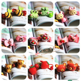 日韩超流行精美卡通头绳皮筋女孩儿童发绳皮筋发饰头饰品 一对价