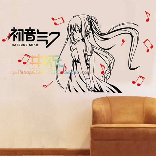 初音未来 周边 海报 墙贴 车贴 痛贴 壁贴 壁纸 海报 宿舍装饰