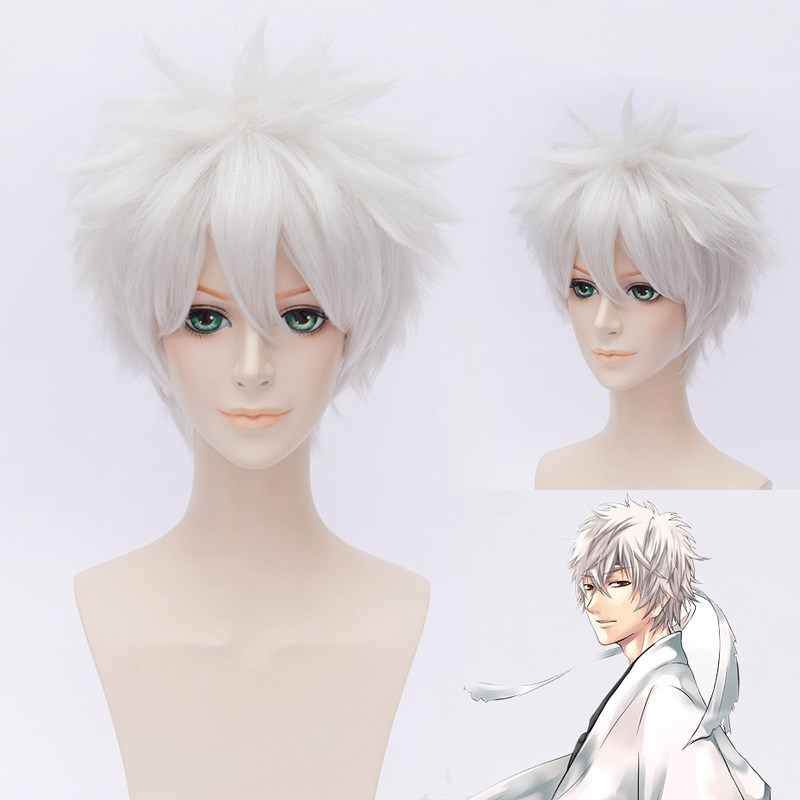 银魂 坂田银时 银白色银色反翘短发假毛cosplay假发