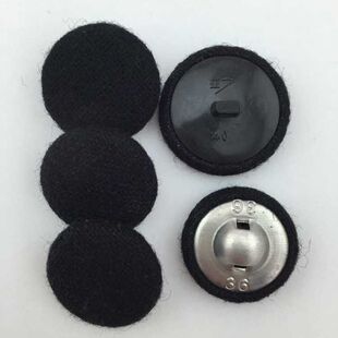 子30型直径约19mm纽扣外套女 纽黑色 羊绒布包扣羊呢扣大 风衣扣