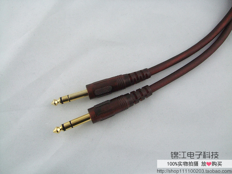 3/6.35/6.5公对公双声道立体声大三芯音频线