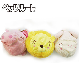 日本原单 petz-route 超大的朋友 狮子绵羊粉猪狗狗发声毛绒玩具