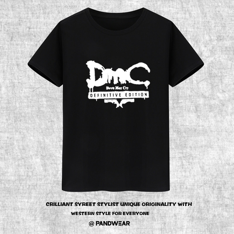 攀威dmc鬼泣5但丁游戏短袖T恤纯棉圆领打底衫男女个性衣服情侣