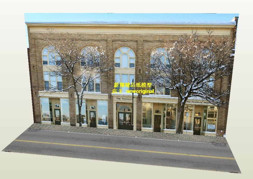 1比18 12冬季街道商店仓库商业街停车场娃娃兵人车模汽车场景模型