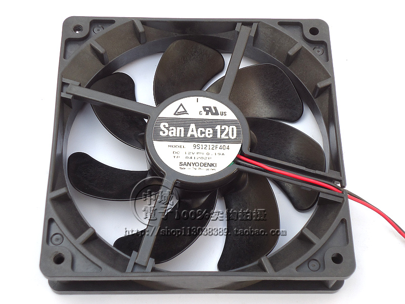 原装9S 三洋SANYO 12025 12V 0.19A 12cm 9S1212F404大风静音