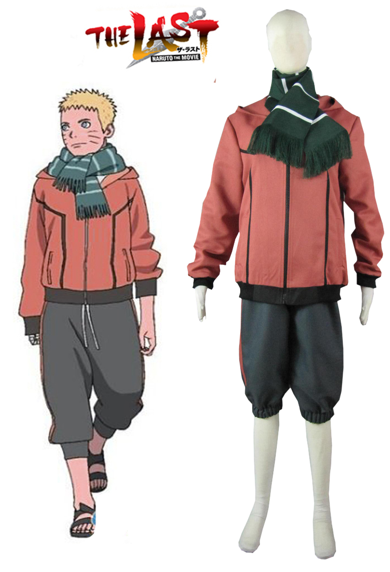 火影忍者the last-漩涡鸣人爸爸装动漫cosplay男装/假发/鞋子套装