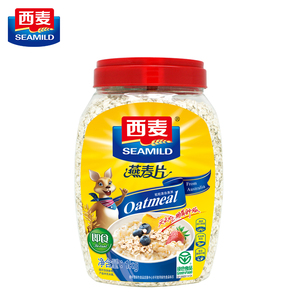 西麦纯燕麦片 1000g桶装燕麦片即食免煮早餐营养未添加蔗糖冲饮
