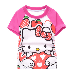 Hello Kitty特价童装女童短袖T恤儿童T恤中大童卡通t恤T恤打底衫