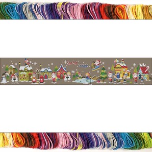 正宗DMC法国十字绣快乐圣诞节雪景韩式 卡通人物精准印花7260 长款