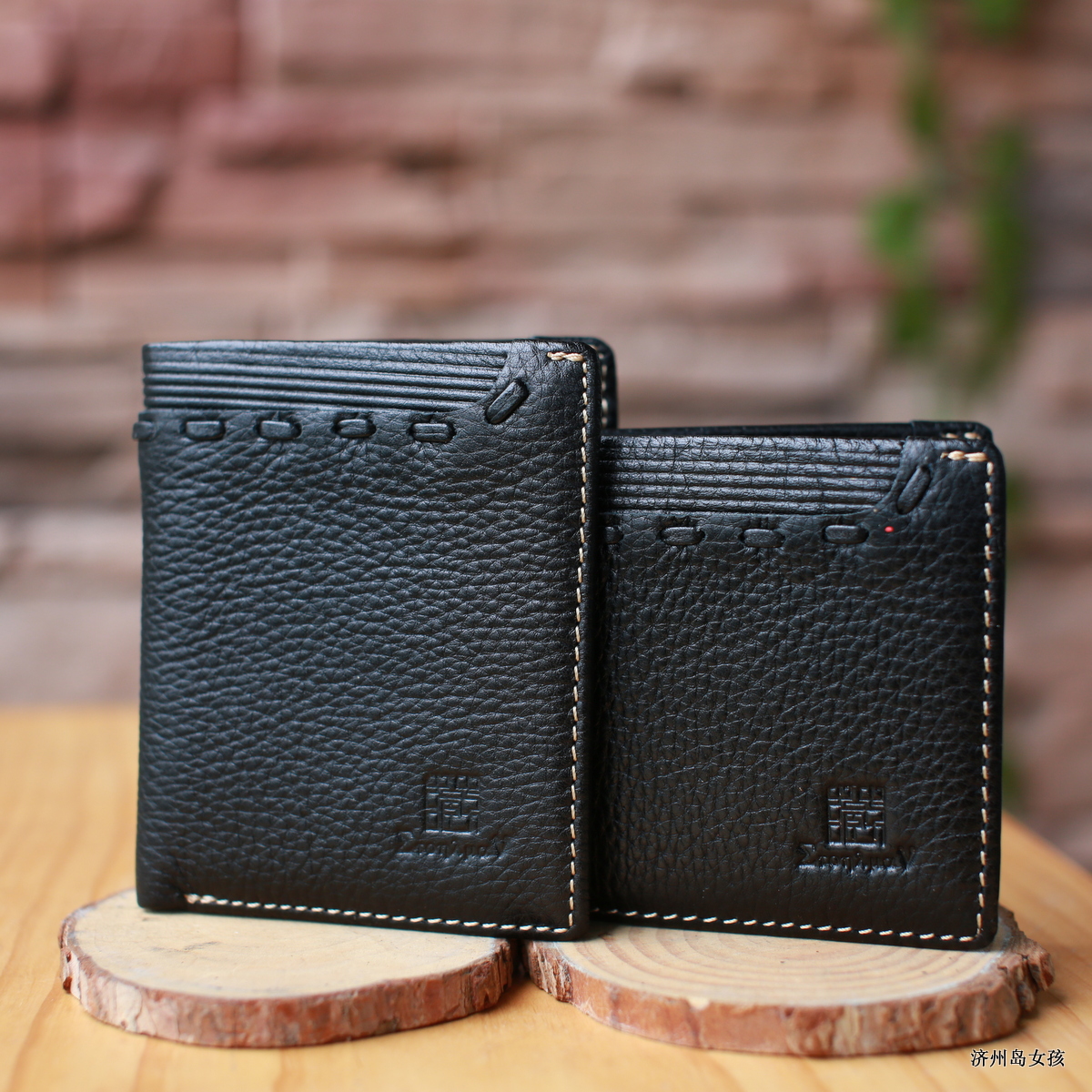 藏皮客头层牛皮真皮钱夹 2023新款真皮钱包 黑色时尚短款男士皮夹