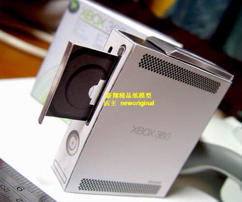 m【新翔精品纸模型】迷你微软XBox360游戏机 电子设备模型