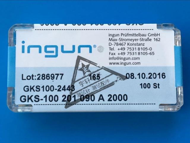 进口材质INGUN/GKS100201090A2000/镀金纯尖头探针1.7探针 金针