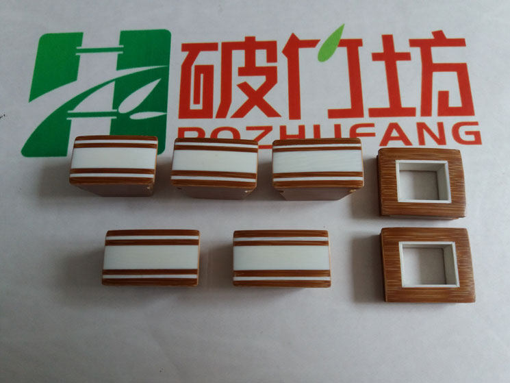 全贴青老料 高级镶嵌 画眉鸟笼鸟食缸用杯鼻、镶头  站棍卡