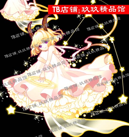 falsh 矢量游戏 星座女孩 白羊 金牛 山羊女神角色人物素材文件