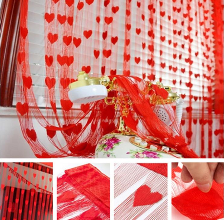 结婚门帘 创意婚房布置隔断帘线帘  婚庆用品心形门帘 婚礼装饰|msdalam kategori bekalan perayaan/hadiah, Lain-lain bekalan Festival - dari Buy2taobao.com untuk memberikan perkhidmatan ejen Taobao profesional membeli