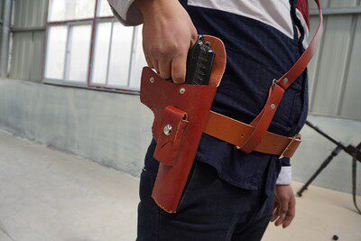 舞台服装小八路军武装腰带枪套