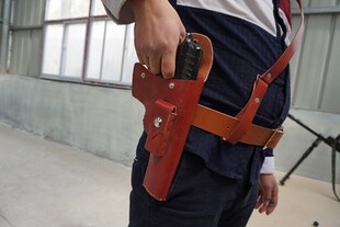 舞台服装小八路军武装腰带枪套儿童玩具手枪带套红军武装带