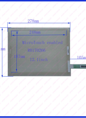 12.1寸五线阻触摸屏278*211 MicroTouch enabled R0170266 手写屏