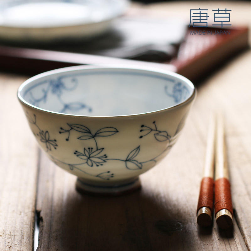 米饭碗进口光峰瓷器轻量强化唐草