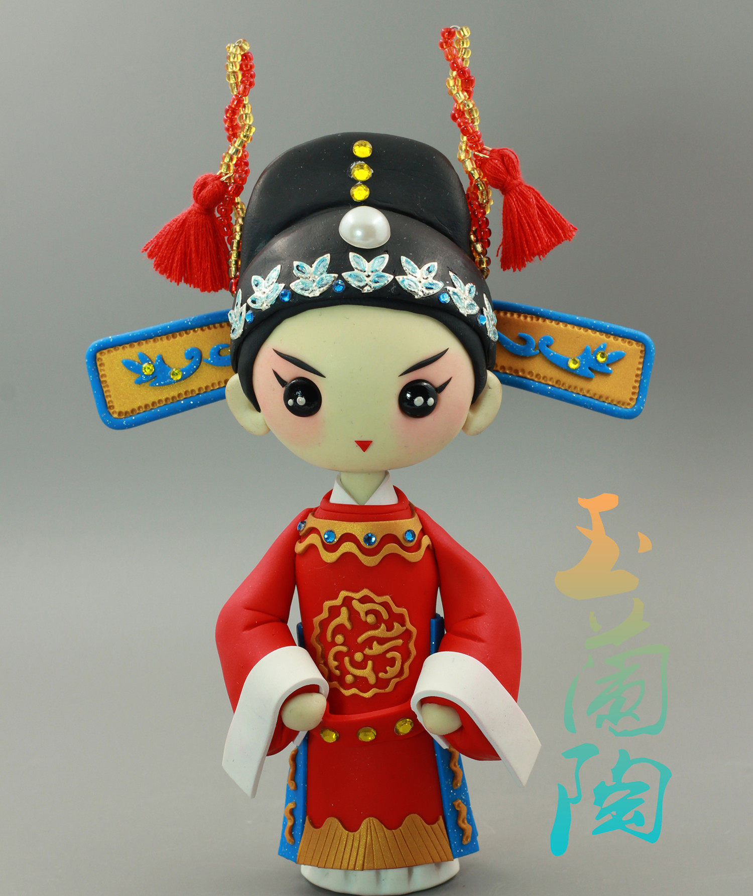 纯手工进口软陶人偶定制戏曲娃娃京剧越剧女驸马状元新郎摆件礼物