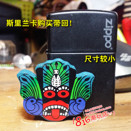 斯里兰卡当地带回神兽面具冰箱贴