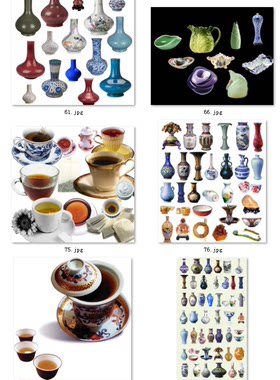 瓷器高清图片茶具玻璃制品图库素材psd格式可直接用画册设计印刷
