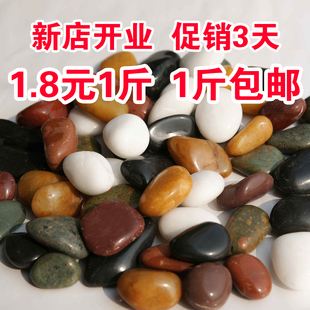 鹅卵石雨花石原石五彩石头家装铺地石鱼缸盆景精品高抛光大小