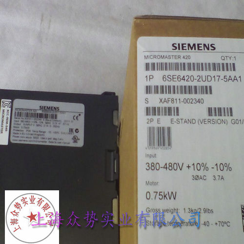 ӱƵ 6SE6440-2UC17-5AA1 0.75KW 220V