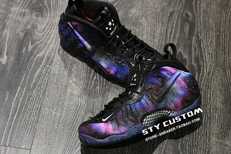 STY custom球鞋手绘 Air Foamposite One 银河喷 星云喷 喷泡定制