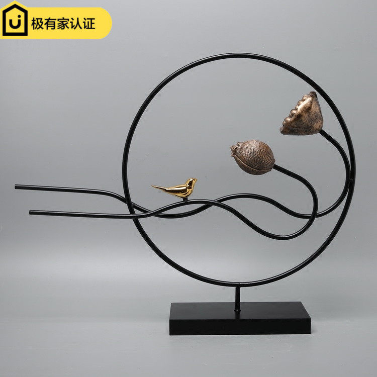 现代新中式家居铁艺招财摆件创意客厅电视柜玄关摆设简约软装饰品|msdalam kategori Aksesori rumah, hiasan - dari Buy2taobao.com untuk memberikan perkhidmatan ejen Taobao profesional membeli