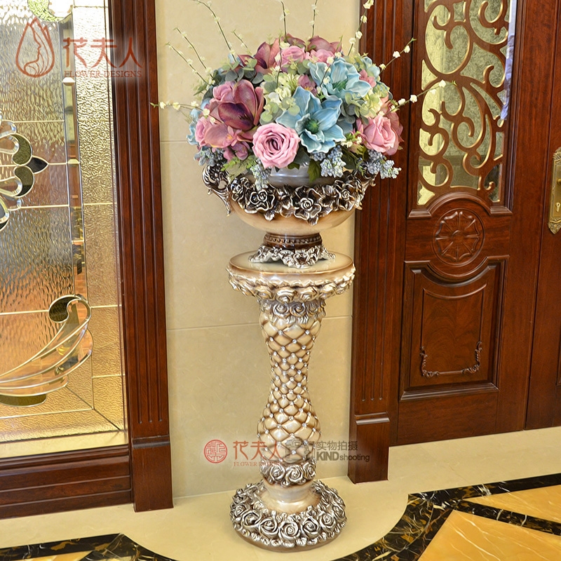 欧式复古落地大花瓶家居装饰摆件花插镶钻高档花器别墅装修工艺品|msdalam kategori Aksesori rumah, pasu/bunga/bunga tiruan/perhiasan imitasi, bunga/pasu, pasu - dari Buy2taobao.com untuk memberikan perkhidmatan ejen Taobao profesional membeli