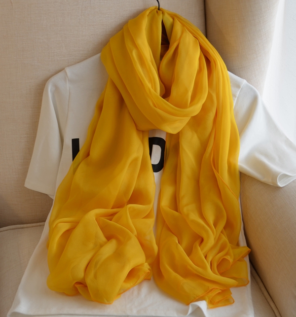 杭州丝绸流行色纯真丝丝巾桑蚕丝围巾沙滩巾空调房披肩飘逸纱巾