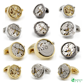 扣男士 热销品质经典 外贸 扣机械手表机芯表芯法式 袖 时尚 机芯袖