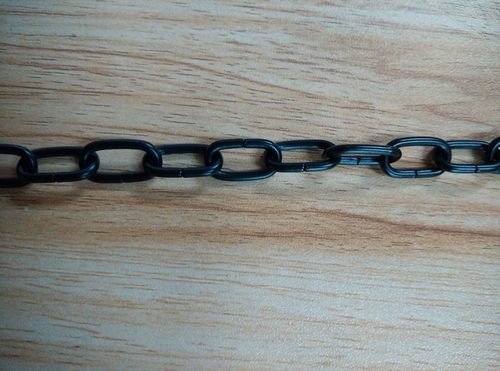 2mm粗哑黑色链条灯饰吊链日光灯链长方形吊链隔断装饰链椭圆形链