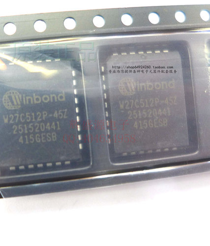 原装正品 W27C512P-45Z W27C512P PLCC 可擦除只读存储器 全新