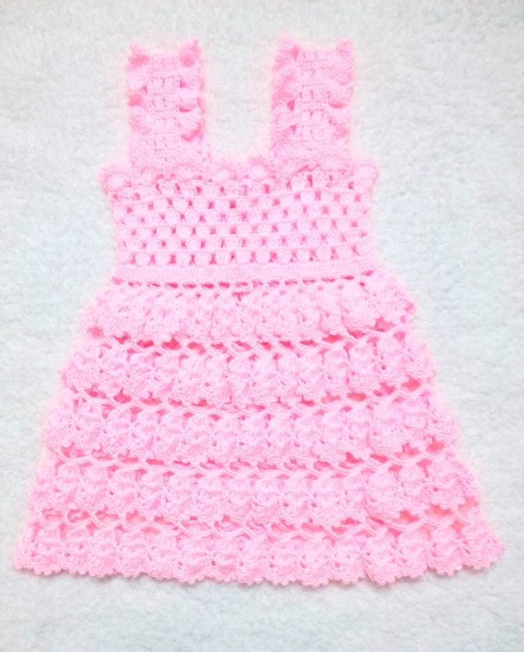 纯手工钩针编织宝宝毛线连衣裙 女童春秋款镂空百搭吊带裙